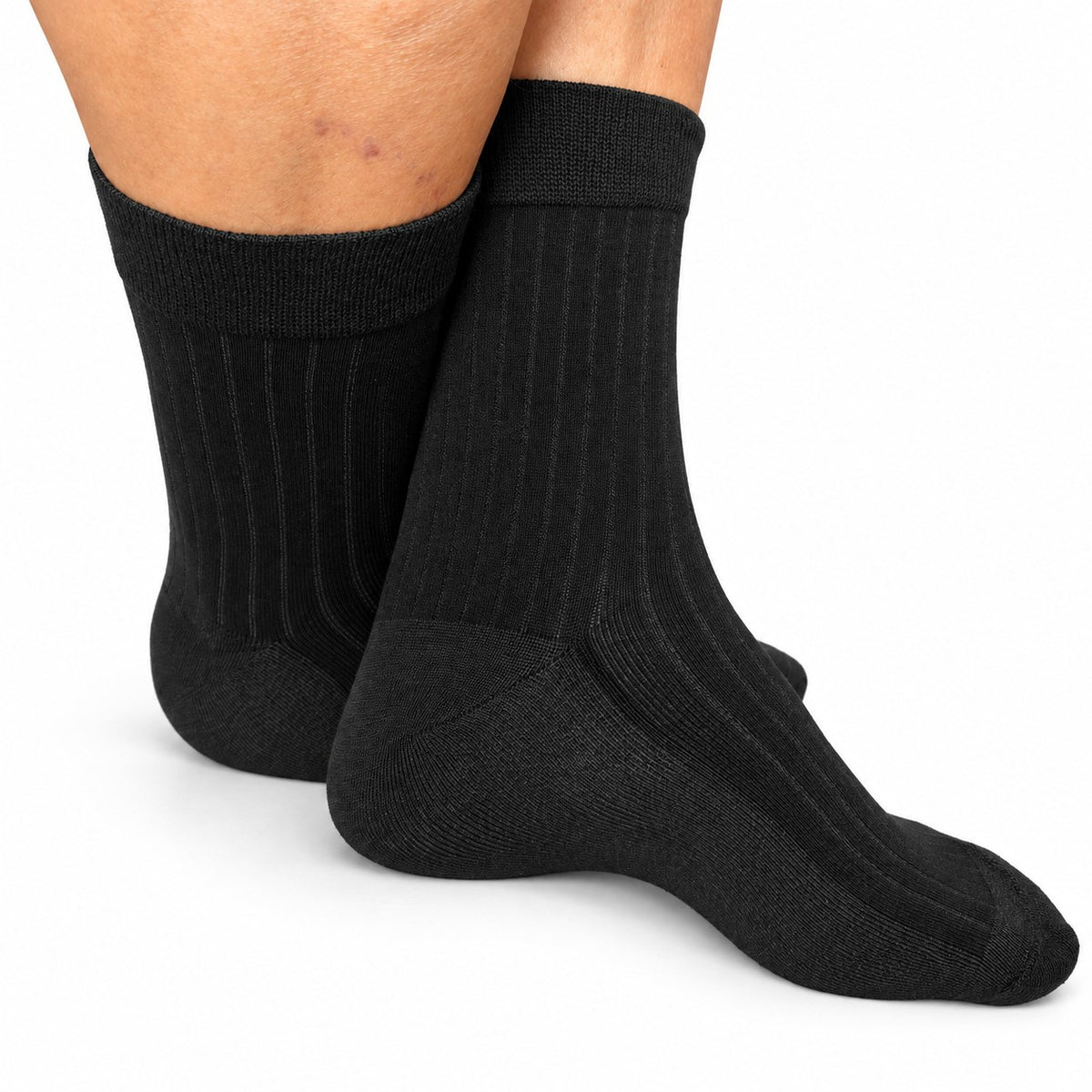 Men's Black Crew Socks – Odor Control | SPACETAO™